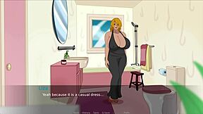 Busty Blonde Milf Fucked in Bathroom After Showing Outfits