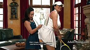 romi rain and kimmy kimm in family smash with licking