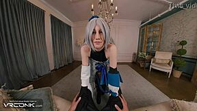 Skinny Bronya In Stockings Gets Intensely Fucked With Moans In Honkai Star Rail Cosplay Parody VR