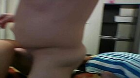 Brittney Blew bent over for anal fingering and gaping on bed