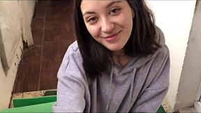 she felt excited watching me cum on the balcony