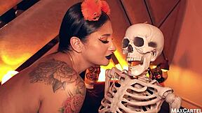 Voodoo Whore Receives Anal Creampie in Her Huge Asshole with Big Tits and Brunette Beauty