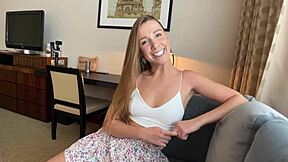 first interview with beautiful milf alexis crystal - pov sex