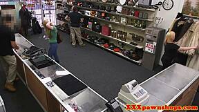 Broke Babe Fucking Pawnbroker On Hidden Cam