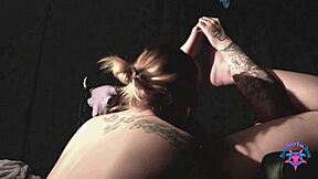 ouroboros - blindfold feathers teasing balls licking sucking and milking big cock playing with his tight asshole before getting my pussy ate pawg anal milf & dildo masturbation