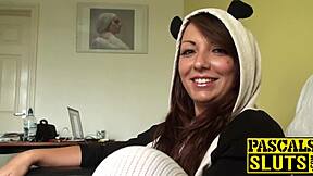 submissive uk brunette crystal fucked by old man pascal