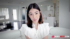 Xeena Mae, Natalie Brooks, Melody Parker, and Harmony Wonder Engage in Bent Over Riding and Cumshot Action in Best Friend Pact Group Scene