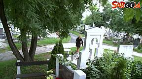 Hot widow gets nailed in the house