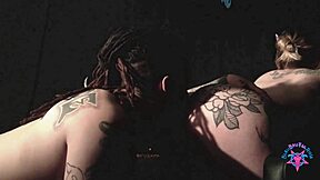 ouroboros - blindfold feathers teasing balls licking sucking and milking big cock playing with his tight asshole before getting my pussy ate pawg anal milf & dildo masturbation