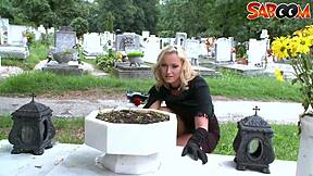 Hot widow gets nailed in the house