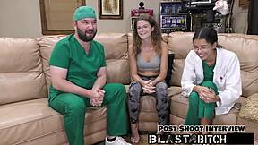 behind the scenes, aria nicole spreads her legs in the hospital roleplay and accidentally gets creampied by doctor tampa