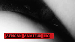 Ebony couple enjoys a homemade moment with big black cock