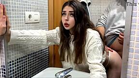 Landlord Collects Rent By Fucking Latina In Bathroom While Boyfriend Cooks