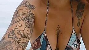 Young african flashes panties on usa beach to tease married men for good fuck