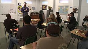 diamond kitty arranges with horny students for licking and fucking