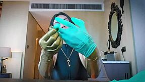 Asmr Latex Glove Fetish Mistress Dominates With Rubber Gloves