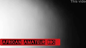 Ebony couple enjoys a homemade moment with big black cock