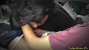 Chubby Friend Gags on Big Tits Blowjob During Free Fire Game.