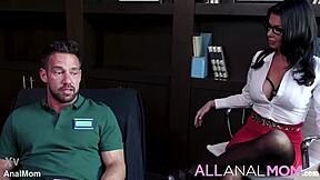 Veronica Avluv, the psychologist, gets bent over at work