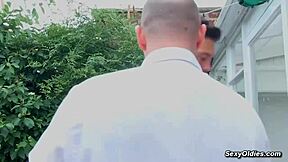 dean fucks his wife in the bathroom during open house