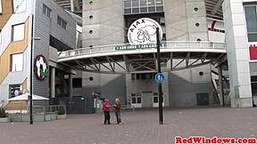 Inked Goth Prostitute Sucks Tourist's Cock