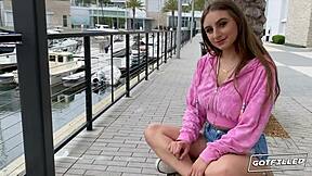 hot vegas slut gets filled with wild creampie