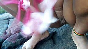 Three Hot Girls Peeing on Beach with Friends