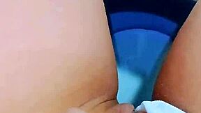 Pretty Asian Teen Girl Fingering Her Shaved Pink Pussy In The Office Bathroom