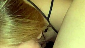 Blonde teen in a sloppy scene