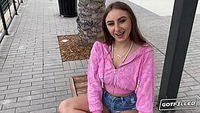 hot vegas slut gets filled with wild creampie