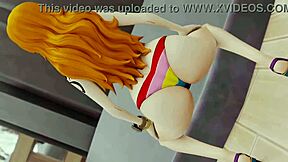 Nami's Sexy Ass Twerks in Bikini with Passion