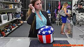 Facialized pawnee riding pawnbroker’s cock in hidden office cam footage. A sneaky voyeur moment at work!