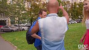 double dick pounding after sightseeing gives tourist samantha rone orgasms