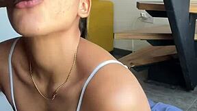 She enjoys time with her stepbrothers in amateur couple setting