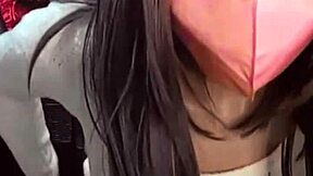 Masked Beauty Crossdresser MASTURBATES Live on Camera Stream!