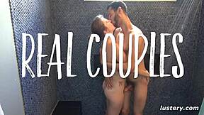 Isla Undresses For Clothed Couple's Pussy Licking, Fingering, And Handjob.