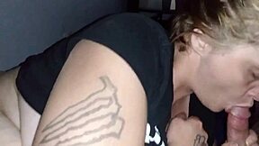 my girlfriend gives emotional blowjob while smoking my pole