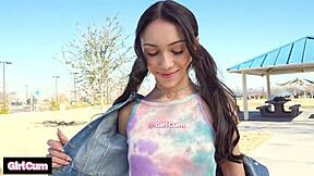 i fuck tiny doll in doggystyle orgasm