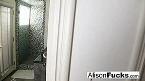 alison tyler bathes and teases her tight pussy