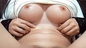 Masked Beauty Crossdresser MASTURBATES Live on Camera Stream!