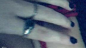 Brunette Femdom Chokes Slave While Making Her Suck and Lick