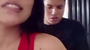 Latina wife roleplays showing husband best friend's doggystyle and riding with big tits