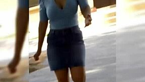 I caress my big tits and ass, sensual teen pleasure building with every touch