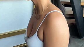 She enjoys time with her stepbrothers in amateur couple setting