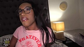 ashley with big tits delivers intense blowjob leading to creampie on black skin!