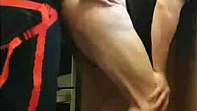 Girl fucks boyfriend's ass in kitchen, public cornfield, and bathroom with ass to mouth