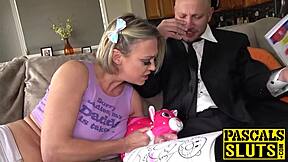 British submissive dominated roughly by experienced master, anal and riding