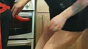 Girl fucks boyfriend's ass in kitchen, public cornfield, and bathroom with ass to mouth