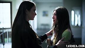 Gizelle Blanco Spies On Maya Woulfe And Hazel Moore Tribbing With Pussy Licking And Face Sitting