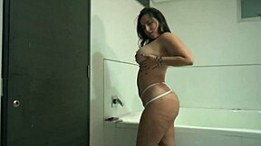 sensual bbw in lingerie relaxes with playtime at the motel